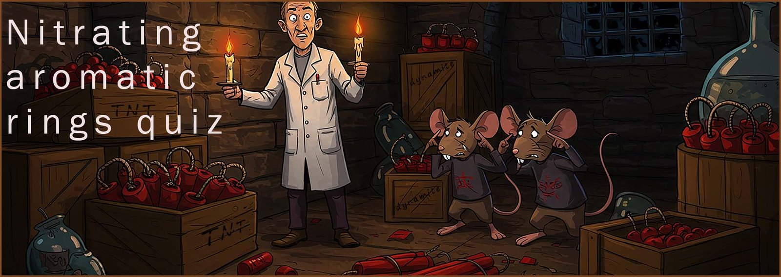 Header image- nitration of aromatic compounds and benzene quiz